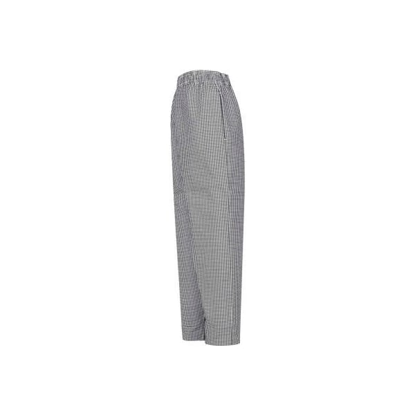 Chef Designs Baggy Chef Pants, Black & White Check, Polyester/Cotton, XS